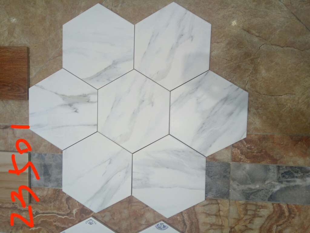 Hexagonal Aluminum Plastic Mosaic Tiles 