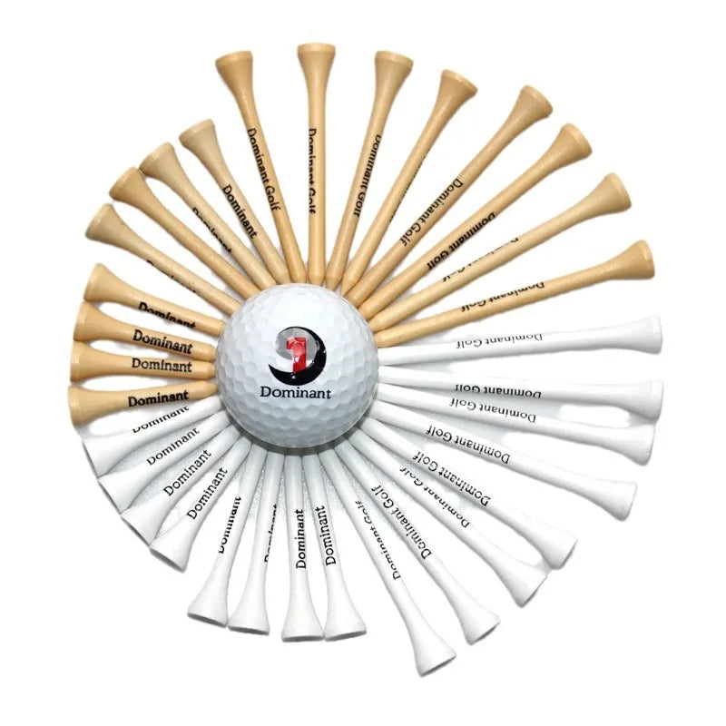 Maple Golf Wood Tee - Printed Brand Logo