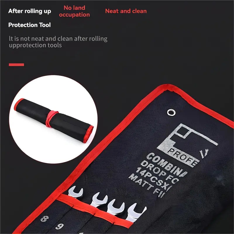 Mirror plated open mouth wrench set of 6 