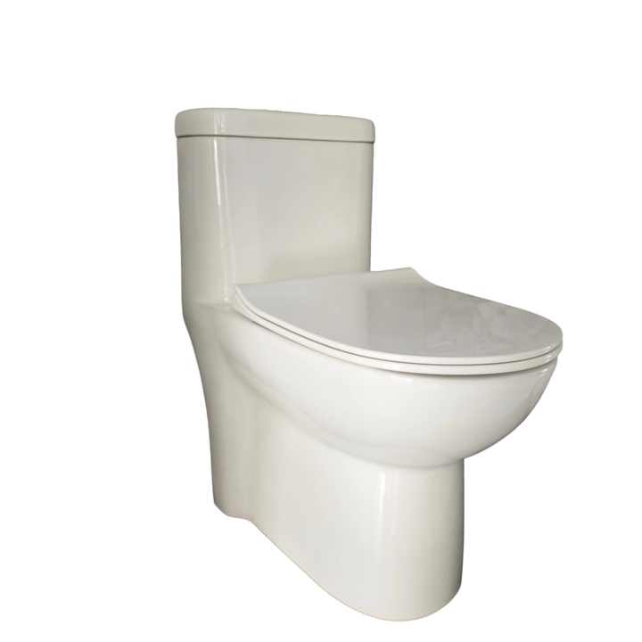 Medyag 2024 New White Glazed Ceramic Dual Flush Luxury One-Piece Toilet, Ceramic One-Piece Toilet for Bathroom 