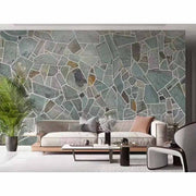 Wholesale thick ocean blue slate cladding building facade natural features wall cladding stone culture split stone tiles 