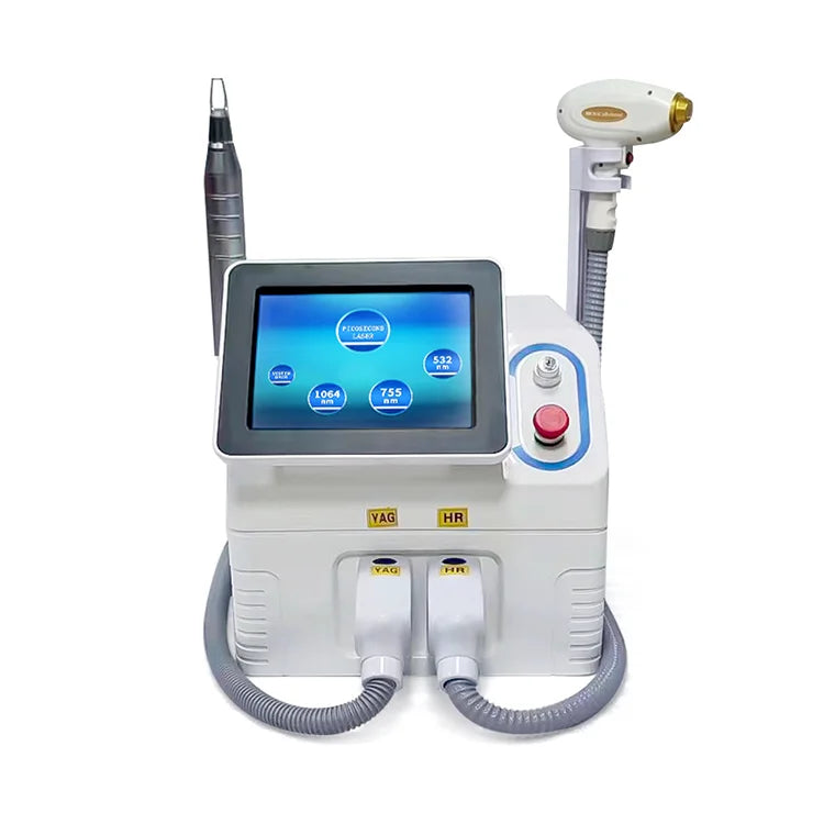 2025 Professional 2 in 1 Laser Hair Removal Machine Picosecond Q Switch ND YAG 1064NM Tattoo Removal 3 Waves Device