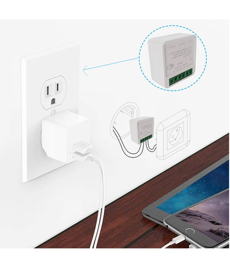Mini WiFi Smart Switch 16A - Tuya Smart Life