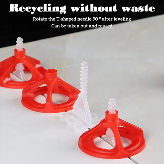 Easy to use plastic tile balancing system 