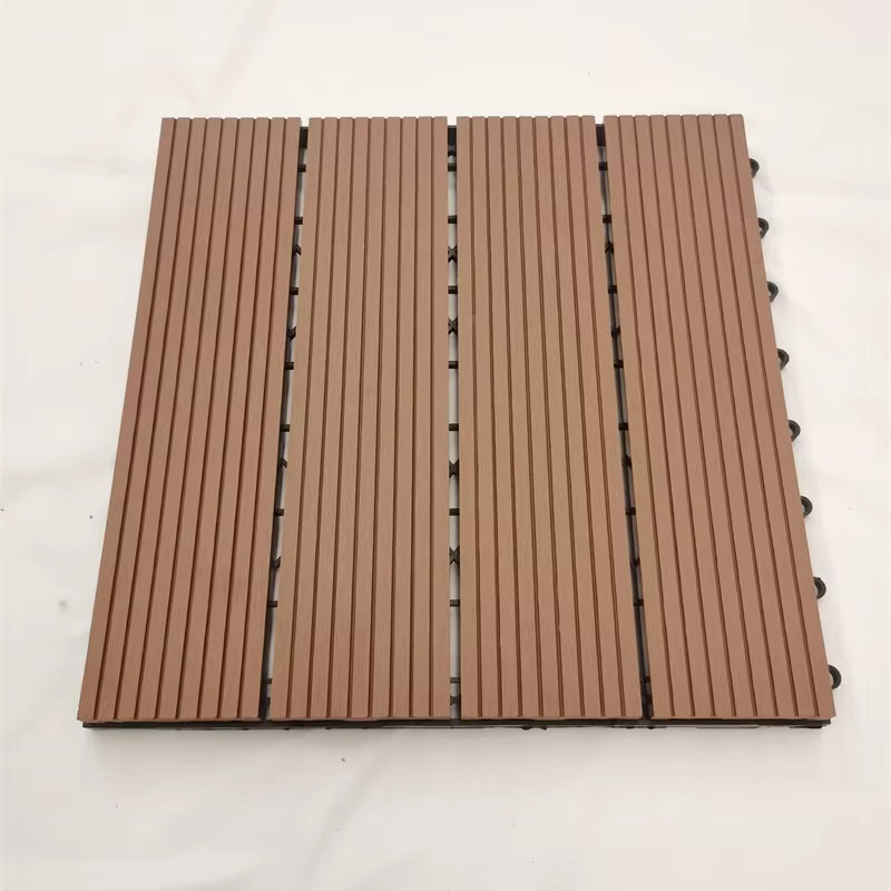 Modern durable, waterproof wood plastic outdoor flooring ruler, walnut, teak, maple color 