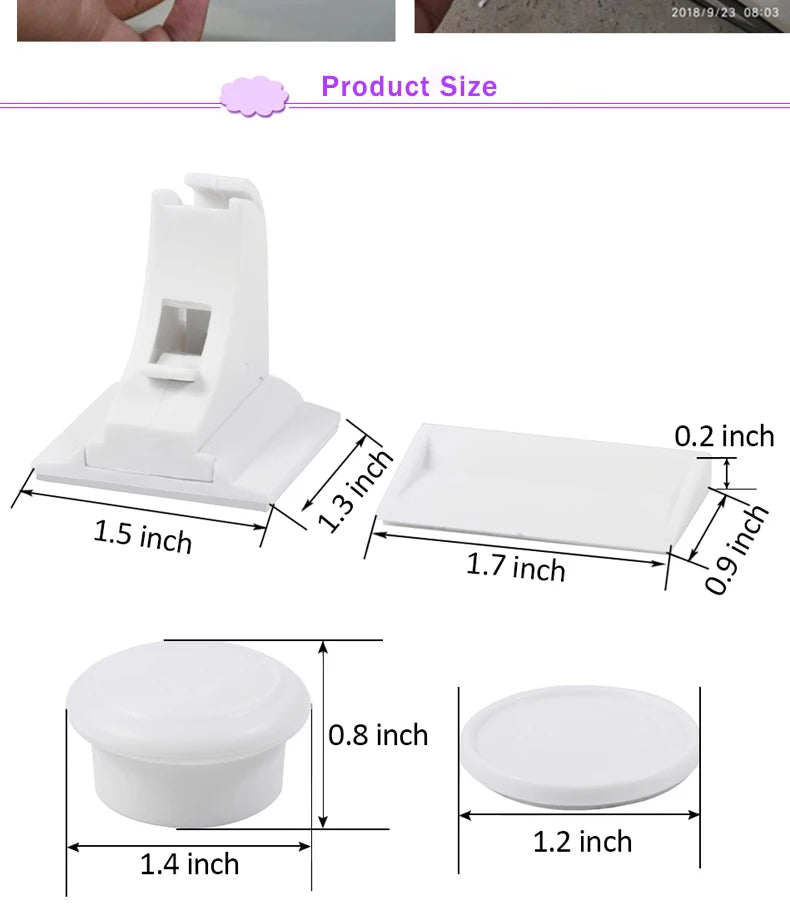 Baby Safety Lock Invisible Lock Kids Security Drawer Latch Cabinet Door Magnetic Child Safety Lock Limiter  Children Protection - Daisan Mart