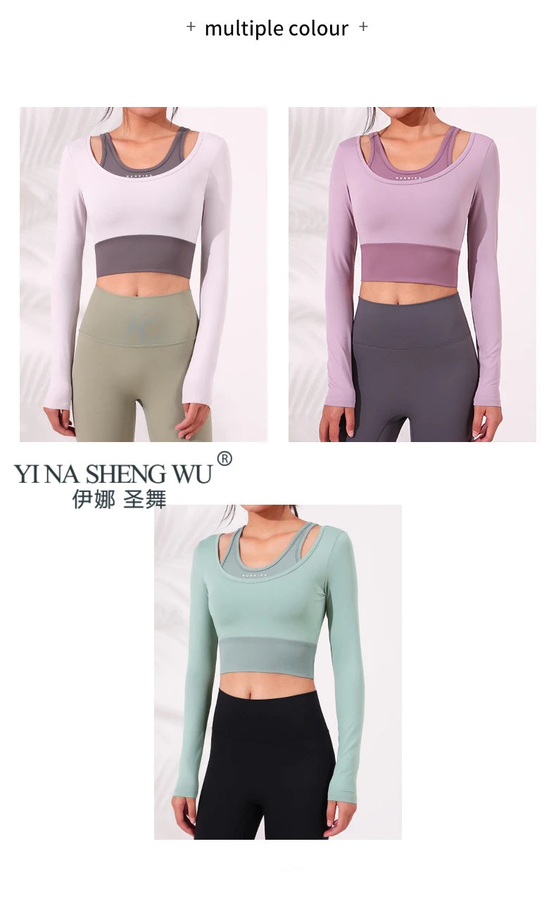 Áo Thể Thao Nữ Dài Tay Lót Ngực Tập Gym Yoga Chuyên Nghiệp - Daisan Mart