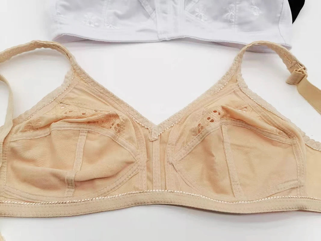 Wire-Free, Molded, Lace Support Bra for Moms