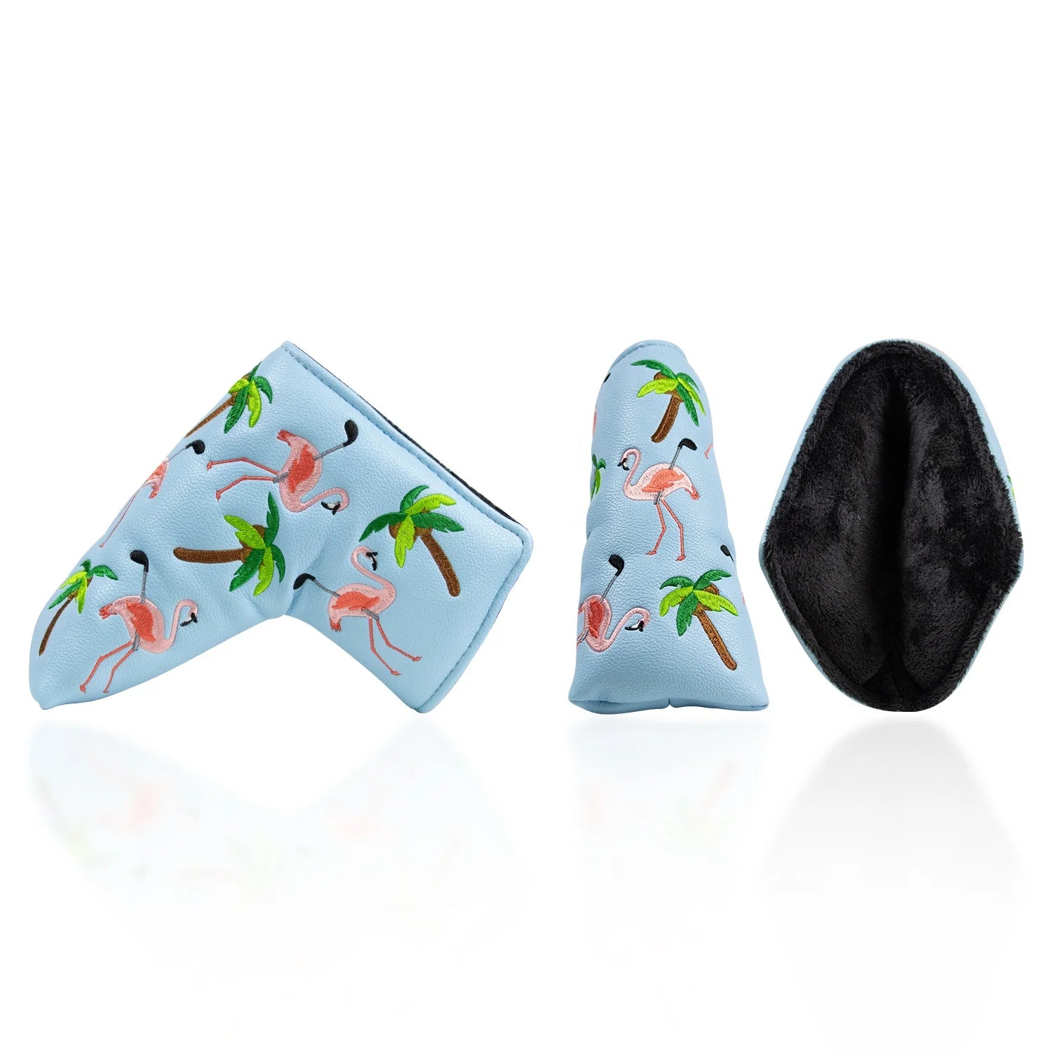 Embroidered PU Leather Golf Club Protector - Magnetic Clasp Ready