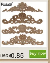 Wood Mouldings Wood Carving Door Onlay Wood Applique Wood Decal Antique Retro Modern Long Leaves Wooden Cabinet Furniture Corner
