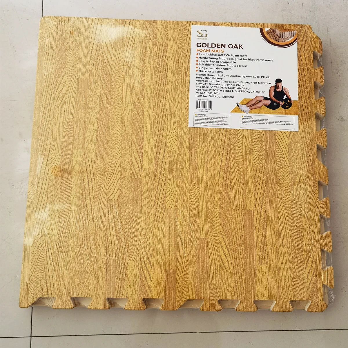 Wooden Grain Mats Foam Interlocking Mats Each Tile 1cm Thick Flooring Wood EVA Puzzle Mat - Daisan Mart
