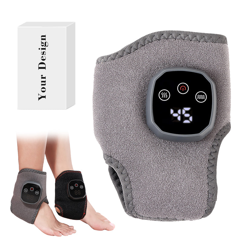 Vibrating foot and ankle massager with heating to help relieve pain 