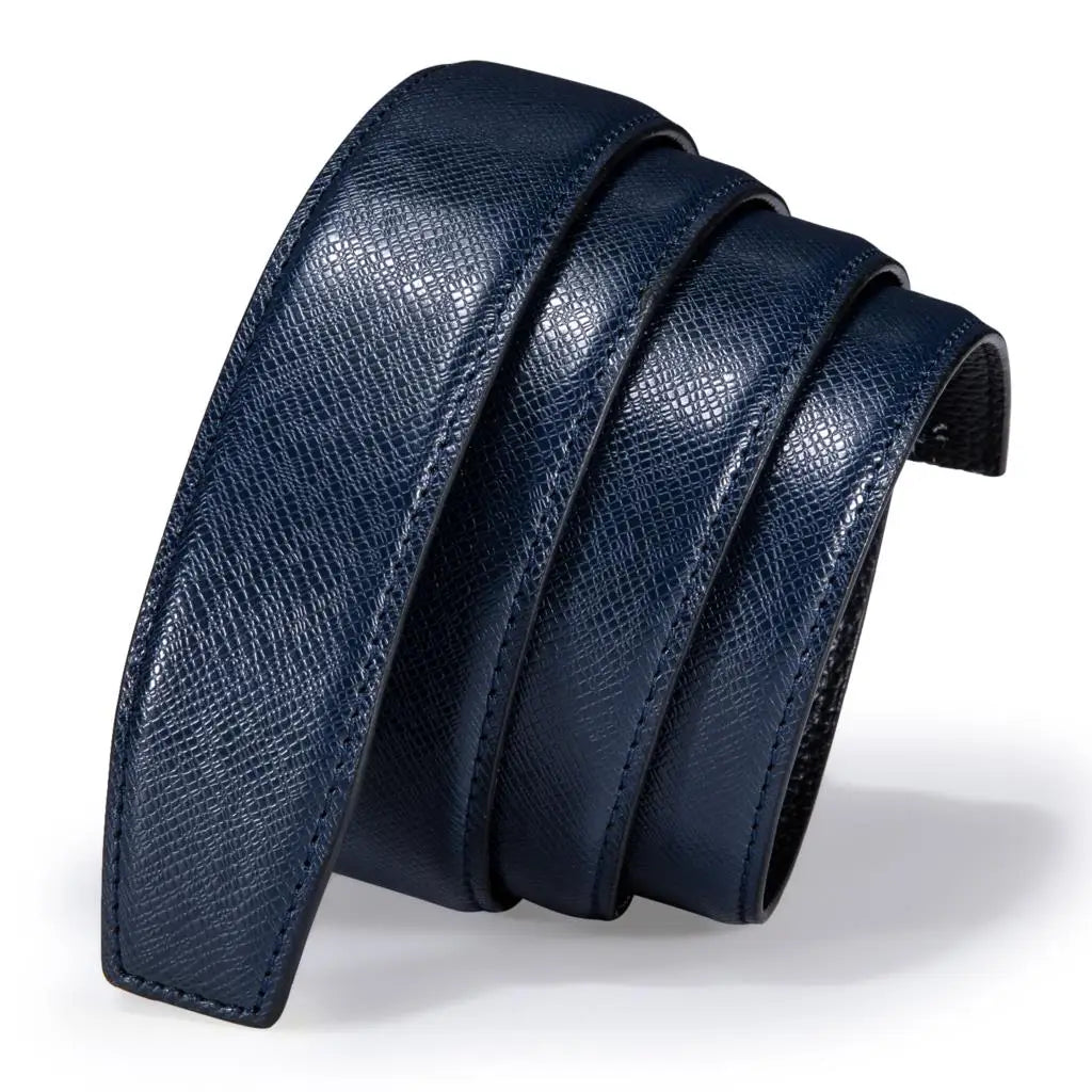 Thắt Lưng Da Bò 3.5cm Cao Cấp Không Khoá Màu Đỏ Xanh