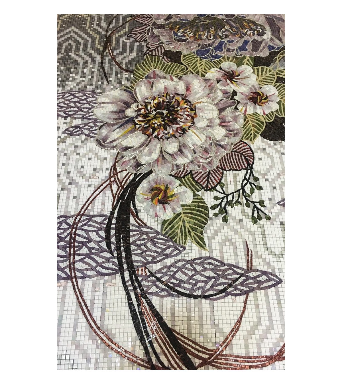 3D handmade flower mosaic decoration 