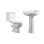 Medyag Cheapest Two Piece Ceramic Inodoro Washbasin Set Bathroom Pedestal Washbasin 