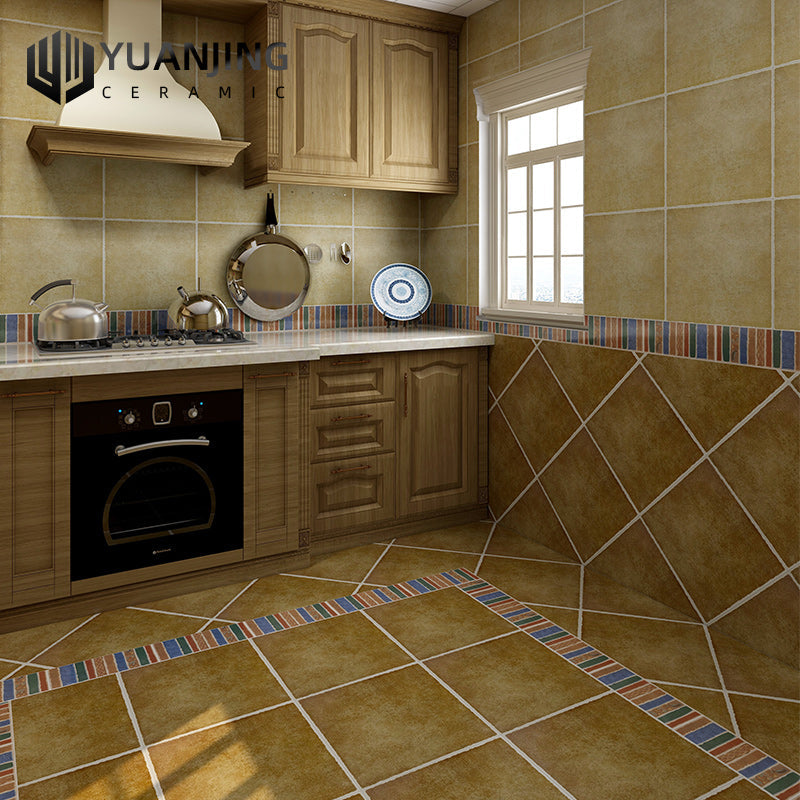 Classic, luxurious, anti-slip ceramic tiles for floors and walls in the garden and kitchen, 400*400mm 