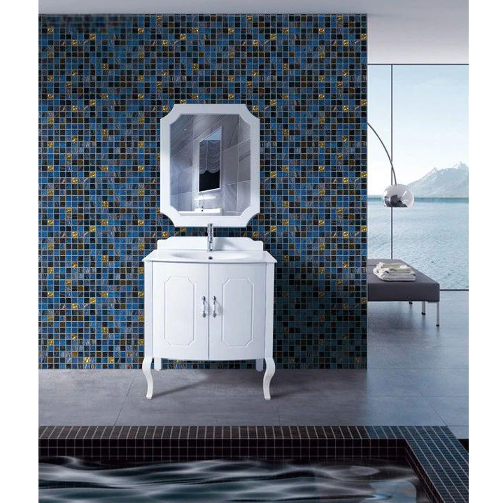 HIGH QUALITY CLASSIC BLUE GLASS MOSAIC 300x300mm 