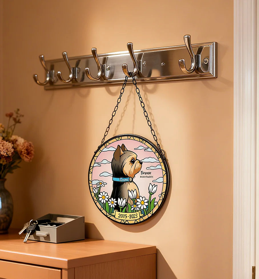 Custom Pet Memorial Suncatcher for Deceased/Lost Dogs - Personalized Remembrance Gift