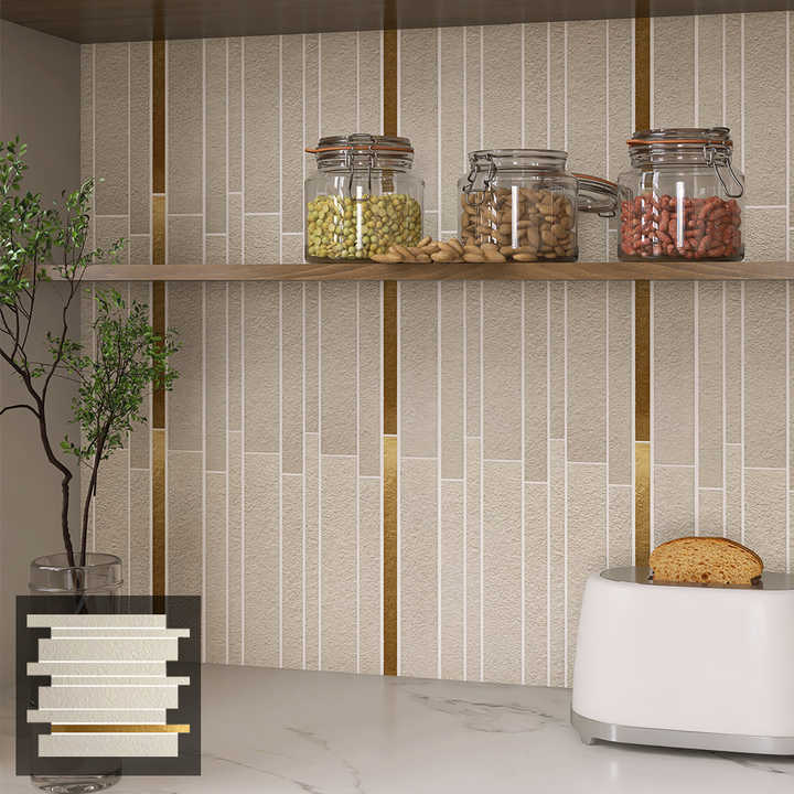 White and gold marble looks like porcelain villa pool wall and floor mosaic tiles