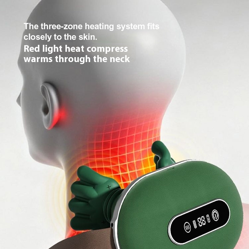 Máy mát xa cổ và vai cầm tay hình bàn tay, xoa bóp mô sâu, động cơ không chổi than, giúp giảm đau sâu - Daisan Mart