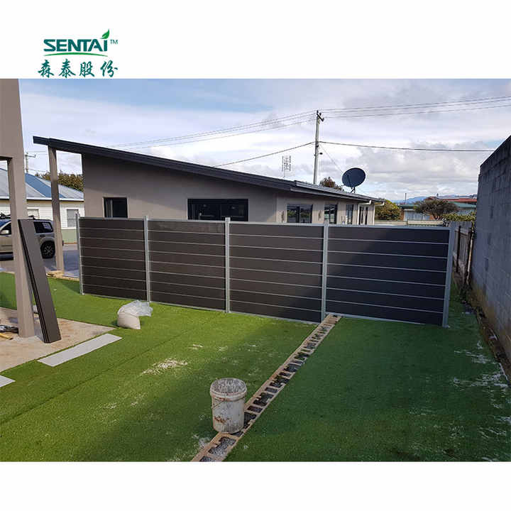 1.8*1.8m Eco-friendly Outdoor WPC Composite Fence High Quality Wood Fence Easy To Install Waterproof Garden Railing Fence STR04R 