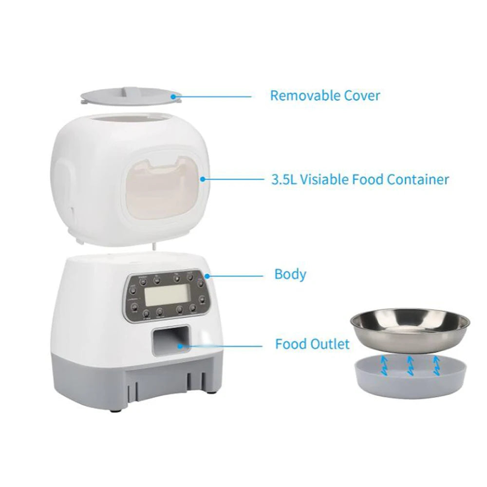 New Pet Feeder Pet Dispenser For Cat And Dog Travel Supply Automatic Smart Slow Feeder Dispenser Fixed Time Amount Of Food - Daisan Mart