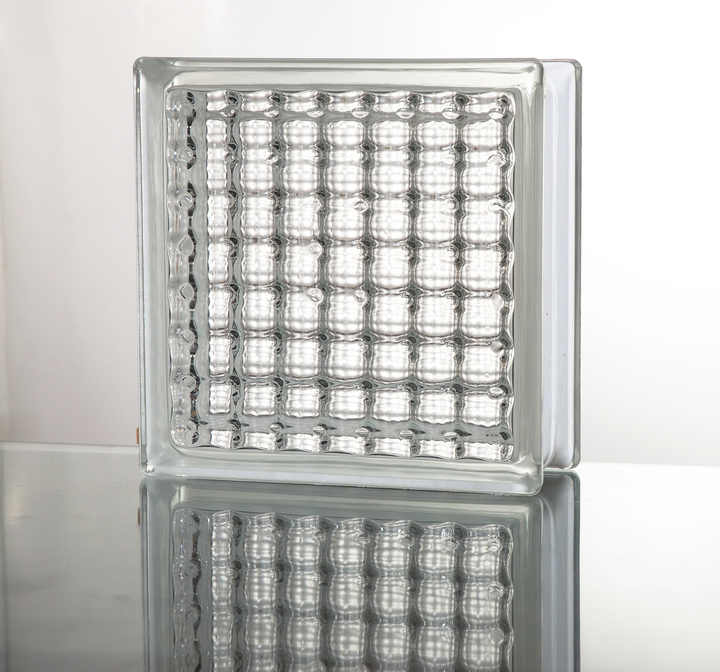 Wholesale decorative building hollow glass block 8" square pre cut and ready to install decorative white glass 