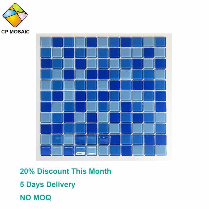 Green Glass Mosaic Tiles For Swimming Pools, Good Price, Imported