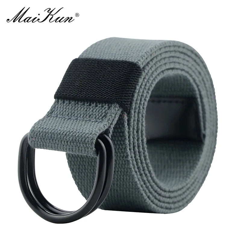 Maikun Unisex Double D-Buckle Canvas Belt