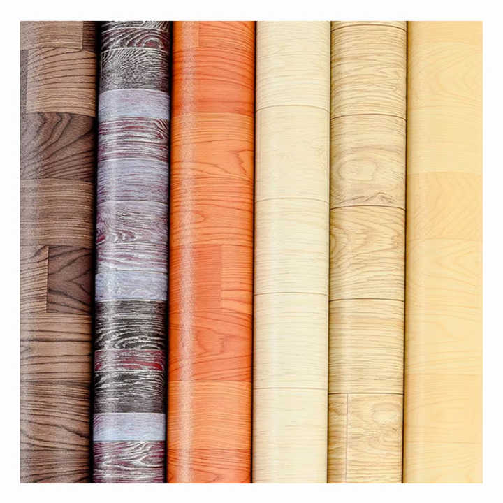 Cheap wood grain PVC flooring 