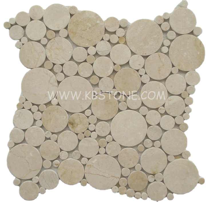 Wholesale Crema Marfil marble mosaic tiles Dark Emperador wall tiles for interior natural stripe pattern wood flooring 