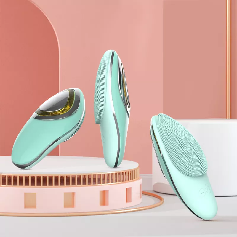 Bàn chải rửa mặt đa năng thiết kế mới Ion vi dòng làm sạch sâu lông silicone mềm mại sóng âm - Daisan Mart