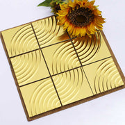Gold Mirror Stainless Steel Mosaic Tiles Wall Decoration