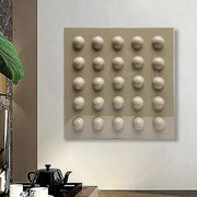 JZ Home Decor Large Multimedia Art 3D Polka Dot Painting Abstract Artwork Luxury Wall Decor 