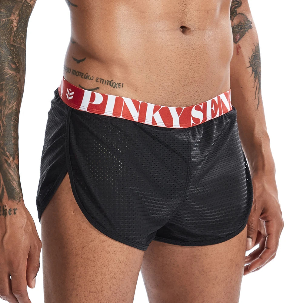 Quần Đùi Nam Mũi Tên Mỏng Mùa Hè - Trắng Đen Mesh