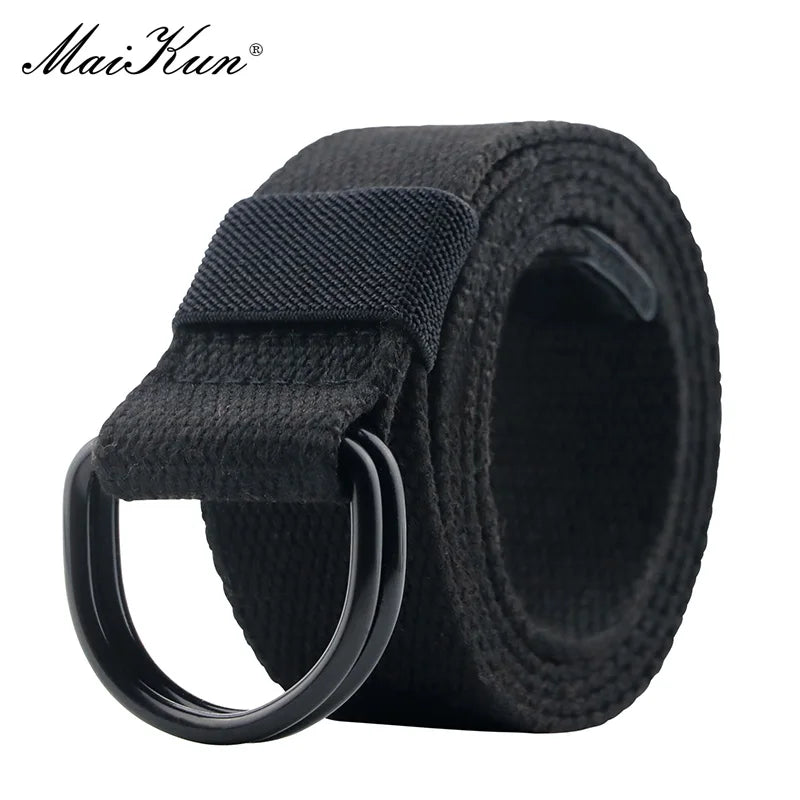 Maikun Unisex Double D-Buckle Canvas Belt