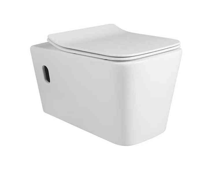 Hot selling square wall hung toilet for bathroom with underground water tank 