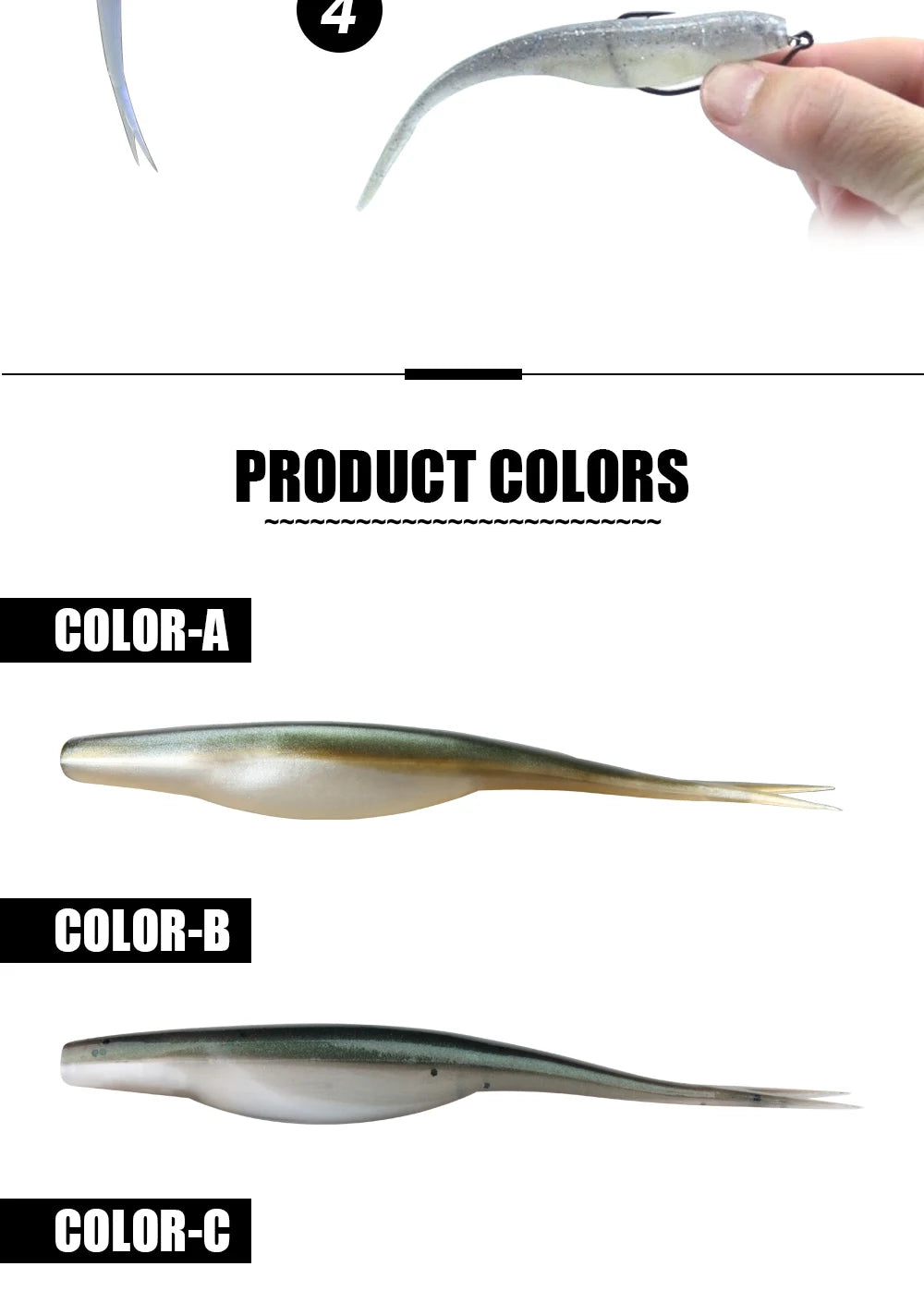 Spinpoler TPR Floating 5”Jerk Bait Shad Minnow Soft Fishing Lure 10x Tough Artificial Bait Split Tail Drop Shot Bass Pike Zander - Daisan Mart