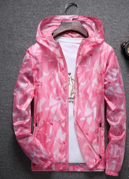 Unisex Camouflage Raincoat Windproof, Anti-UV, Outdoor