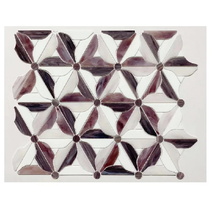 Mosaics Modern Scandinavian B&B Living Room Balcony Bathroom Kitchen Wall and Floor Glass Tiles Look Like Natural Marble Mosaic - Daisan Mart