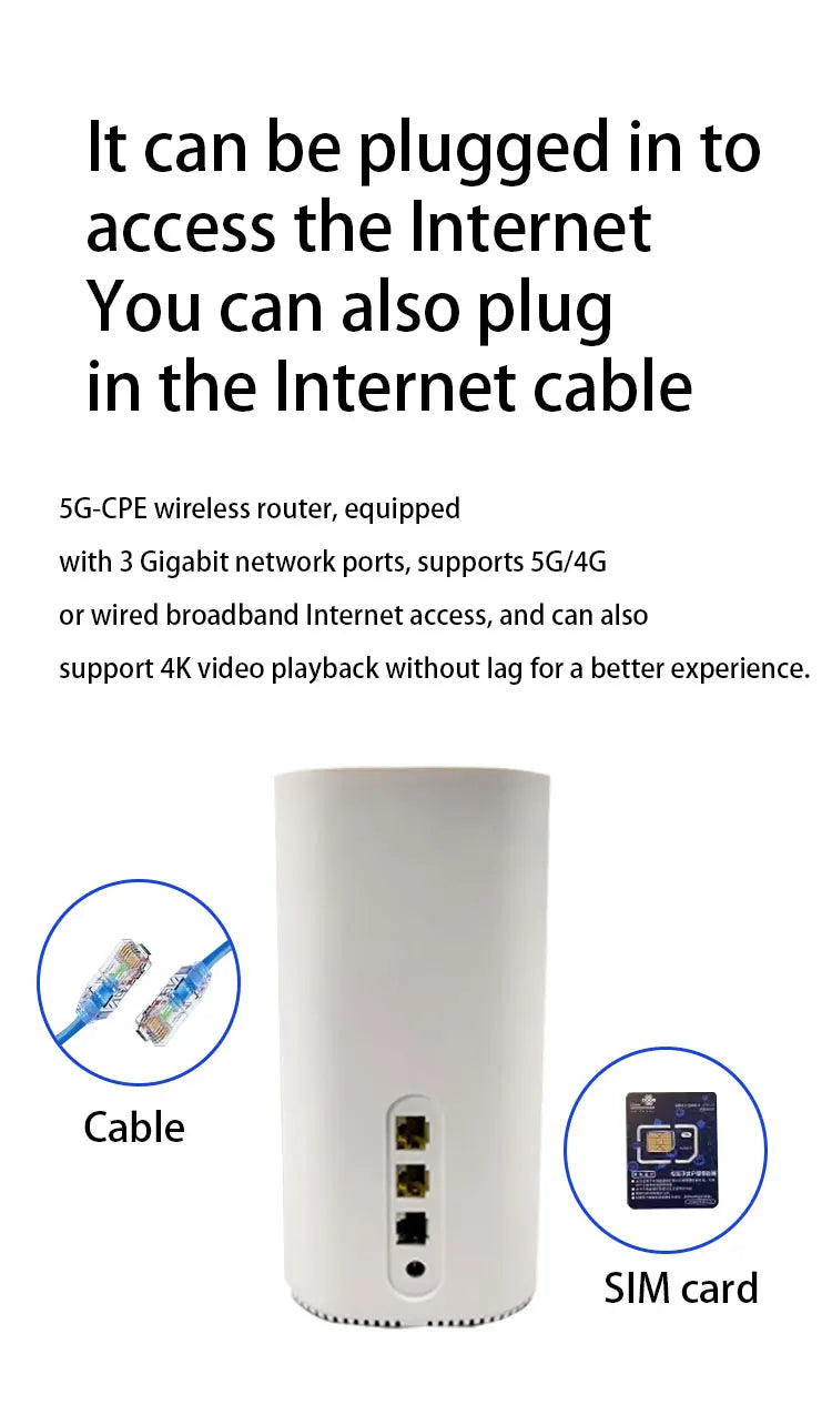 AX3000 MT7981B 5g Cpe Wifi 6 Home Internet Wireless Modem Router with Sim Slot - Daisan Mart