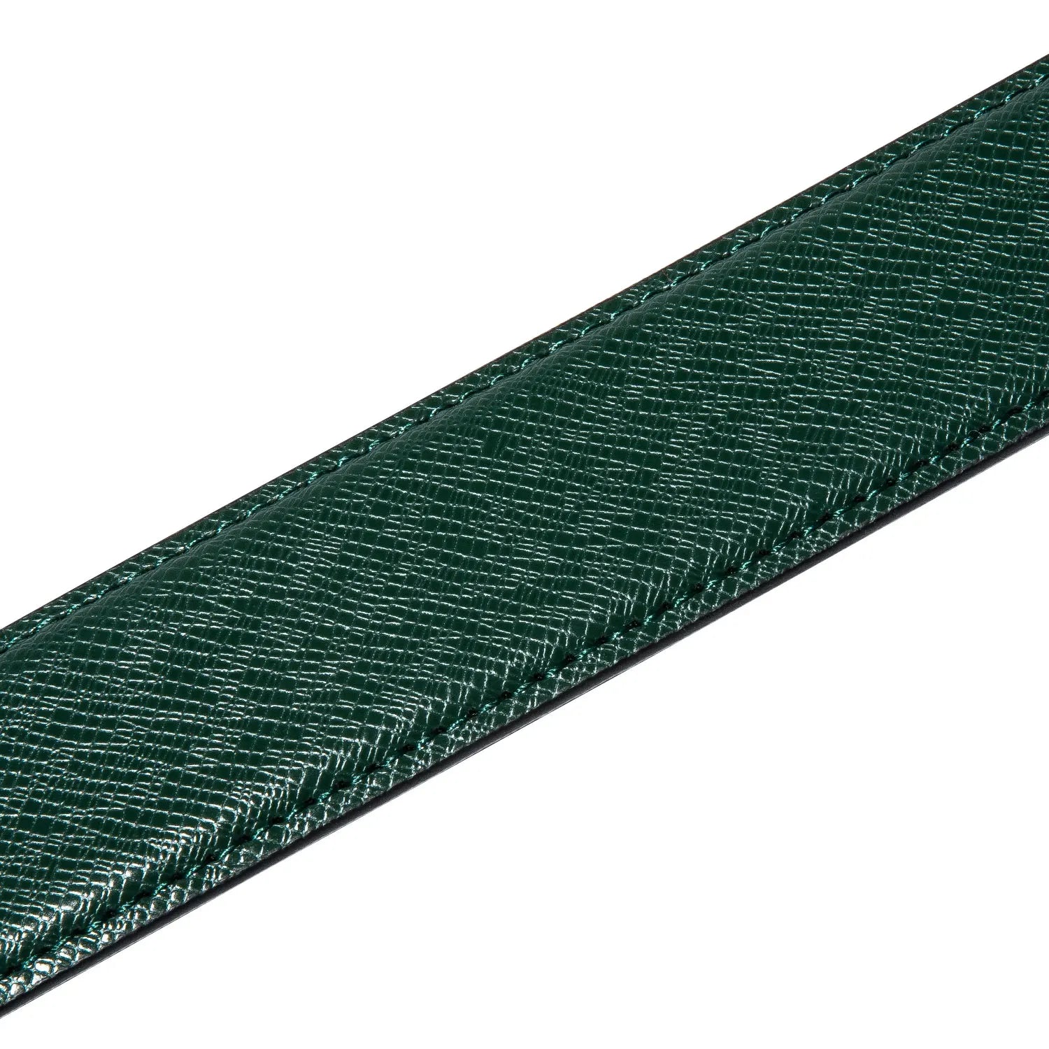 Men's Classy Blue Leather Belt, Automatic Buckle