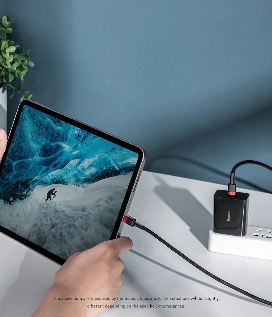 Cáp Sạc Nhanh Baseus 100W USB-C Cho iPhone & Macbook - Daisan Mart