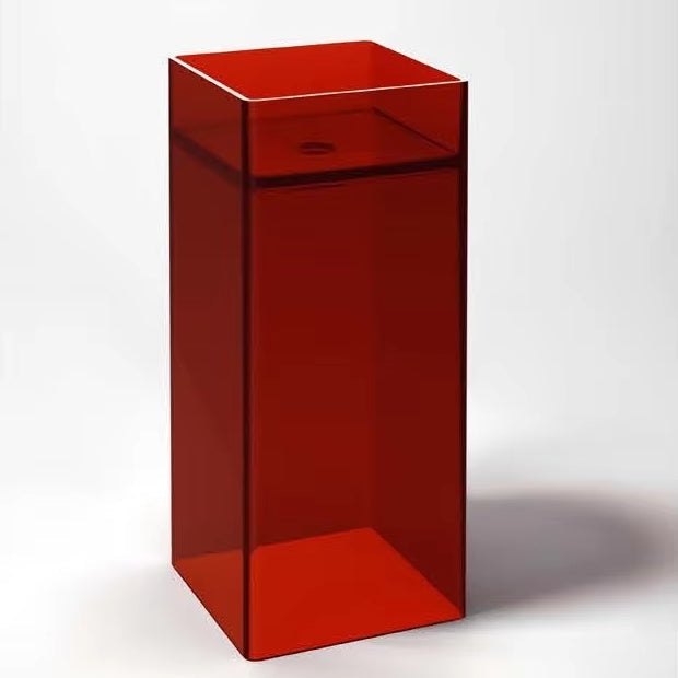 Modern design transparent plastic free standing wash basin 