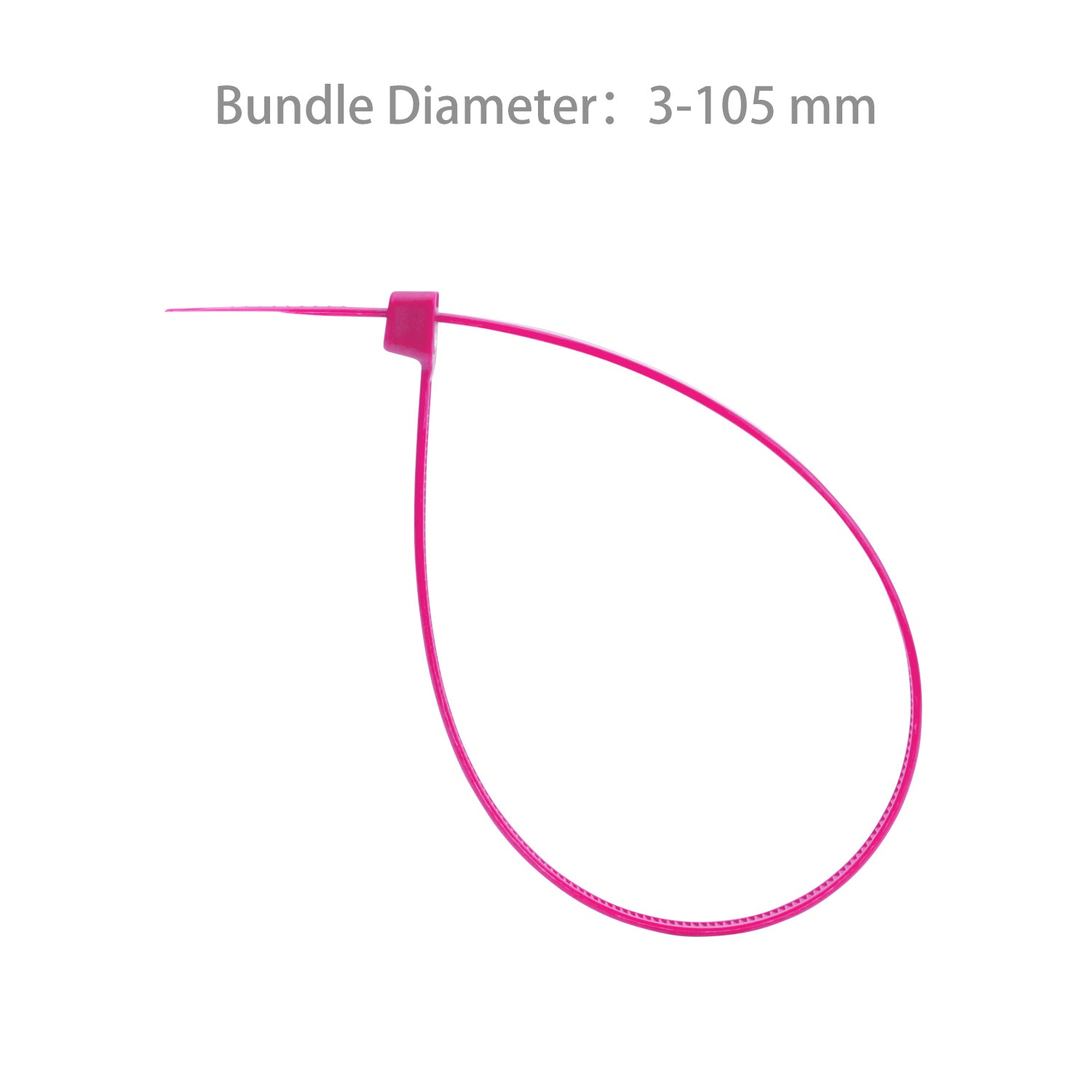 Pink nylon 66 self-locking cable tie good discount 7.6*400mm anti-UV plastic PA66 
