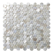 Penny Round Premium Seashell Mosaic Tiles Wall Covering Seashell