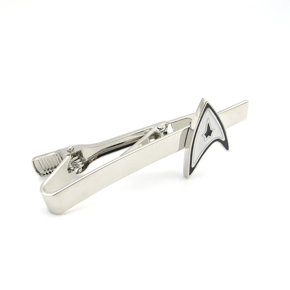 Kẹp Cà Vạt Siêu Anh Hùng Trắng Chất Liệu Đồng Cao Cấp