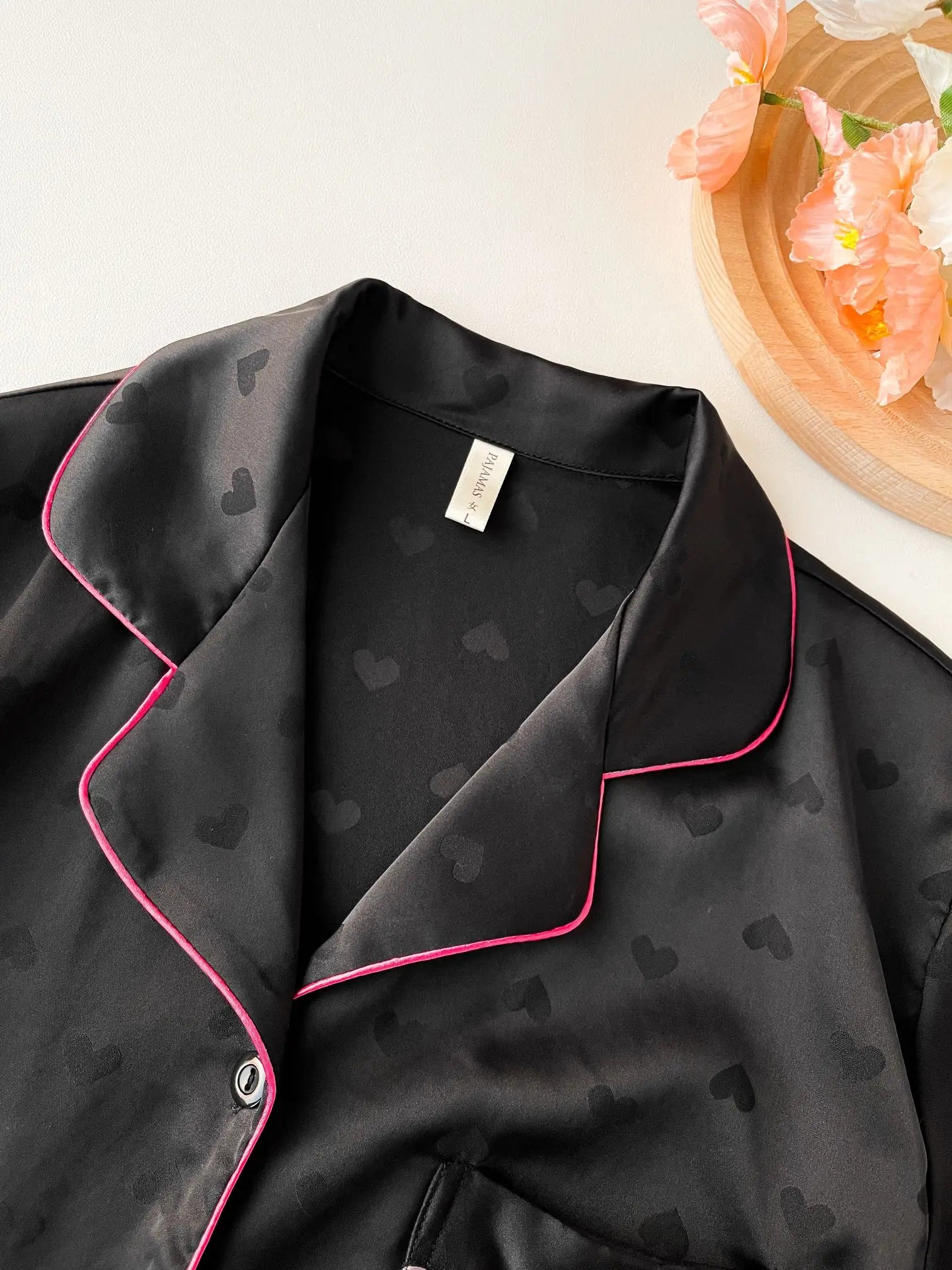 Women's Summer Silk Pajamas, Cool, Short Sleeve, Plain