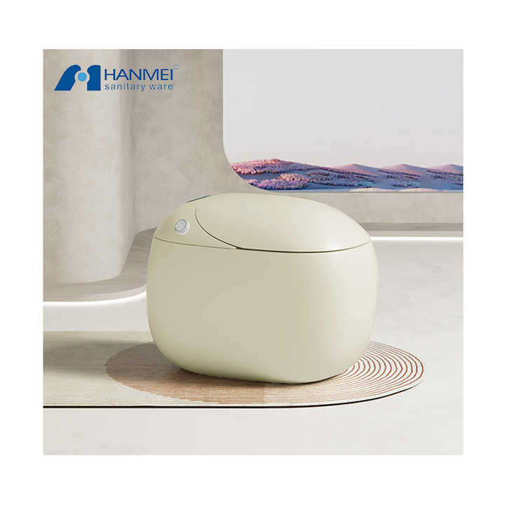Hot Selling Colorful Ceramic Egg Shaped Toilet Bowl Modern Bathroom Floor Mounted For Bathroom 