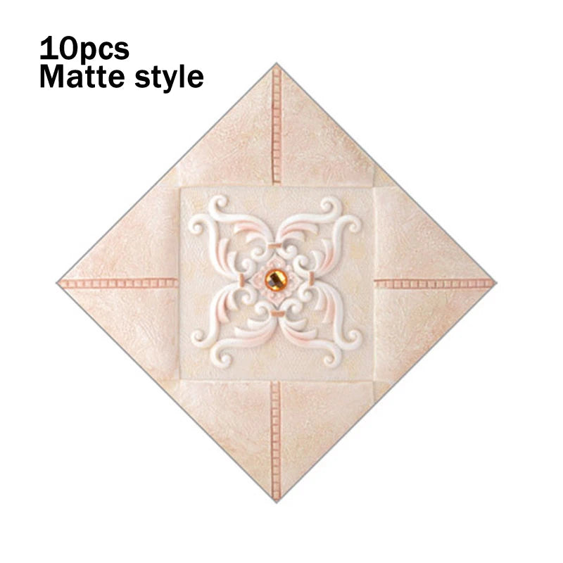 8cm Waterproof Wall Tiles - Set of 10 PVC Pieces